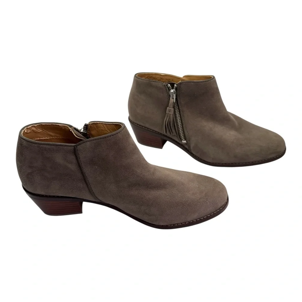 Vionic Women’s Joy Serena Gray Suede Ankle Boots Comfort Support Shoes Size 7.5‎